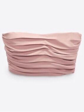 Zara Rose Bustier Crop Top